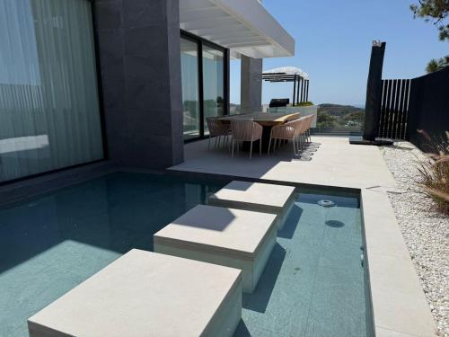 Villa with a private pool and spa