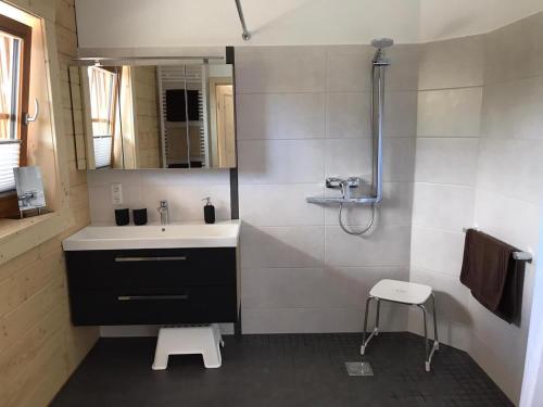 Ένα μπάνιο στο Ferienhaus Traum Teufel