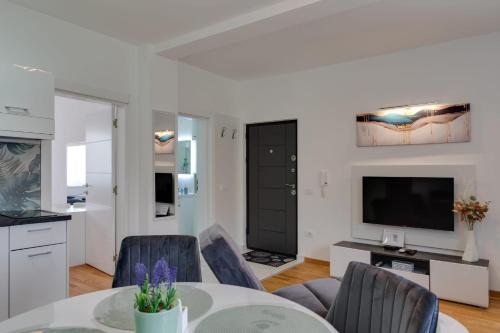 Kuchyň nebo kuchyňský kout v ubytování Lemona Apartmani Vrnjačka Banja