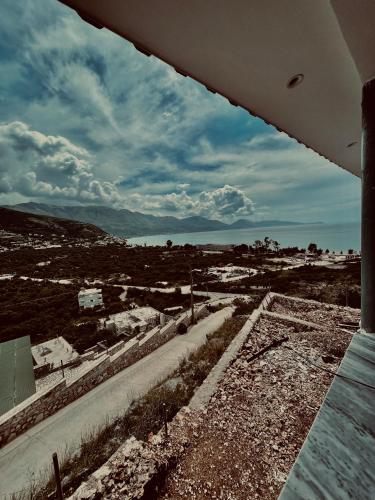 a view of a city from a building at Odore di Mare 2 in Qeparo