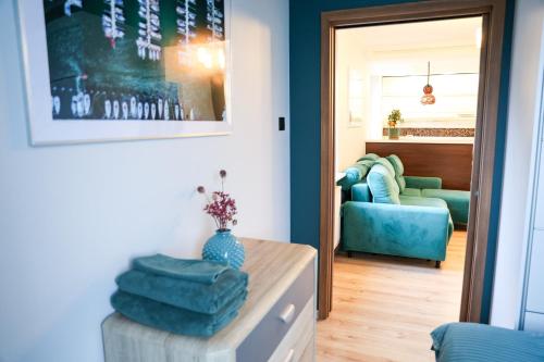 Χώρος καθιστικού στο Apartament Admiralski