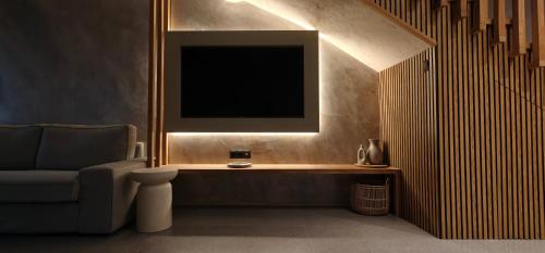 Χώρος καθιστικού στο Celestial Luxury Nikiti
