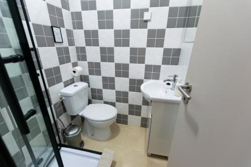a bathroom with a toilet and a sink at Natur - Quinta Nª Srª da Conceição - T4 - Golegã in Golegã