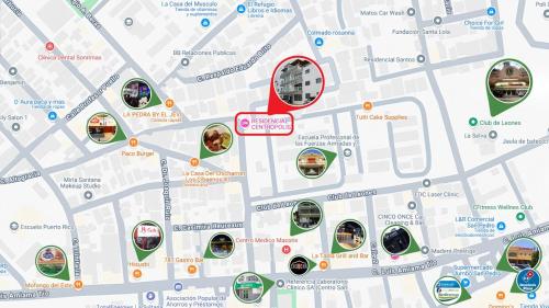 une carte des stations de métro de Berlin dans l'établissement Luxury Apartment, à San Pedro de Macorís