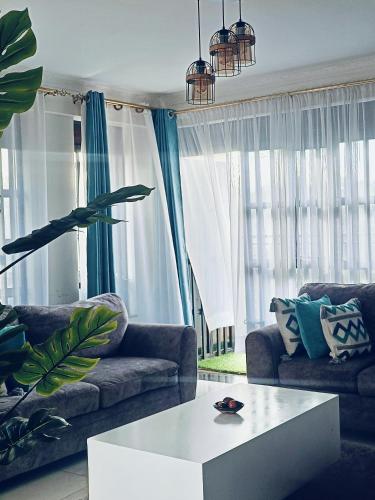 Χώρος καθιστικού στο Bomani -3 Nati Apartment