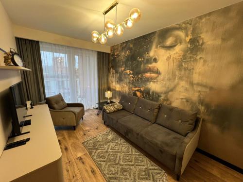 Χώρος καθιστικού στο Apartament Plaza 01