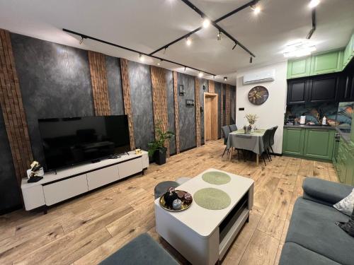 Μια τηλεόραση ή/και κέντρο ψυχαγωγίας στο Apartament Plaza 01