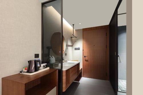 Ένα μπάνιο στο Hangzhou Banzhe Hotel