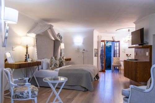 TV a/nebo společenská místnost v ubytování Heinitzburg Boutique Hotel