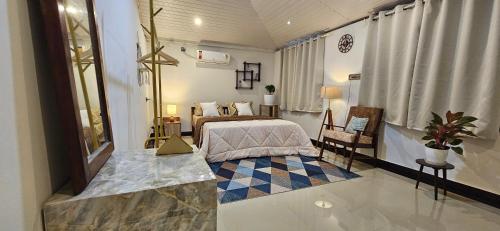 Ένα ή περισσότερα κρεβάτια σε δωμάτιο στο Millionfish homes Airport