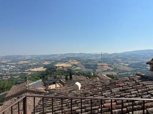 a view from the top of an old building at Nido di Gufi in Todi