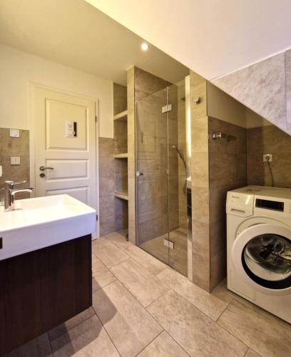 Koupelna v ubytování Mueggenburger Weg 46 Wohnung 3 Auszeit