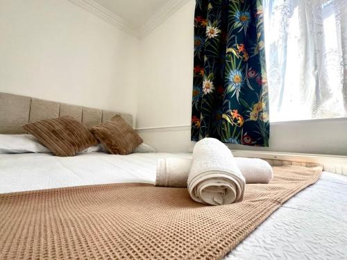 Katil atau katil-katil dalam bilik di Modern Private Rooms in Central Milton Keynes