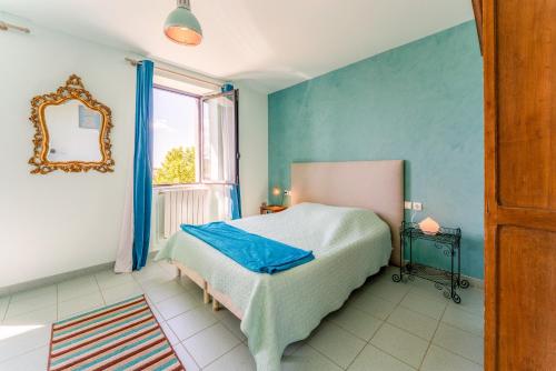 Katil atau katil-katil dalam bilik di Gîte Côté Vigne