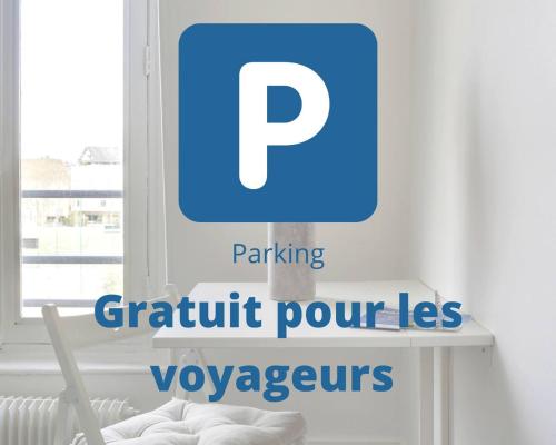 a sign for a parking gratitt pointes webpage at Bel appartement - Paris Choisy Orly - Jardin in Choisy-le-Roi