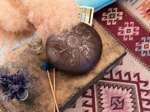 a chocolate ball sitting on top of a table at Comfortable camping on Family Soap Farm in Ryskulovo