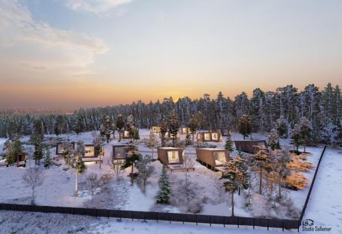 Το Lapland Glow Hotel Chalets τον χειμώνα
