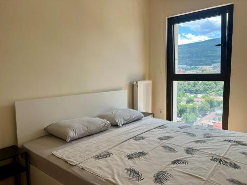 Katil atau katil-katil dalam bilik di Panoramic Penthouse Apt in Diamond of Skopje