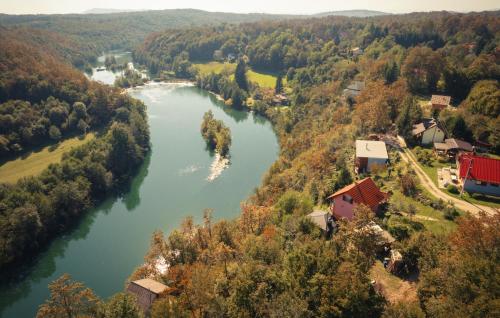 an aerial view of a river in a valley at Nice Home In Dobrenici With Sauna in Generalski Stol
