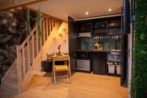 Η κουζίνα ή μικρή κουζίνα στο L Indiana douche sensorielle