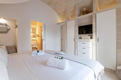 Postel nebo postele na pokoji v ubytování Villa dei sogni