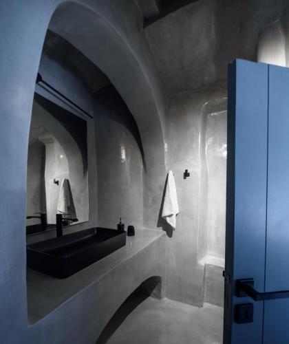 Koupelna v ubytování Domus Pyrgos