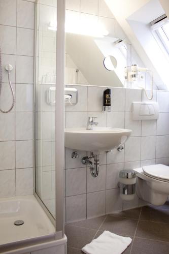 Koupelna v ubytování Alte Nagelschmiede