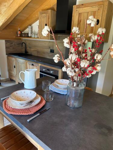 Η κουζίνα ή μικρή κουζίνα στο Méijòn Lo Brenlo