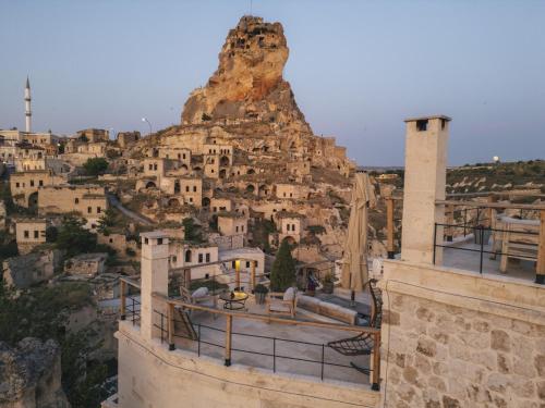 a view of a town with a mountain at Vie Cappadocia - Adults Only in Nevsehir