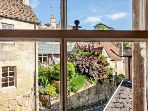 a view from a window of a yard at 2 Bed in Bradford on Avon 31970 in Bradford on Avon