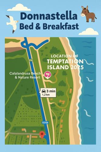 a map of the mendocino bed and breakfast at Donnastella in Guardavalle