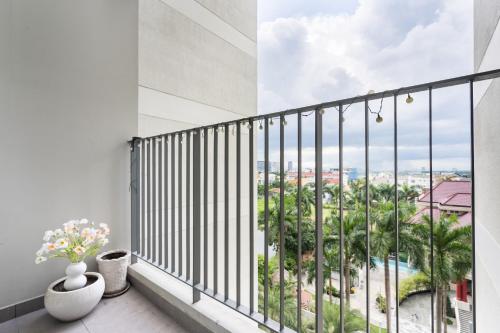 Balkón nebo terasa v ubytování Masteri Residence Heera Stay Apartment