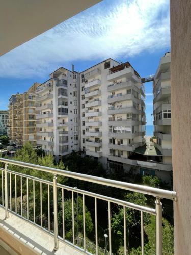 a view of apartment buildings from a balcony at Cappuccino Apartment Shengjin in Shëngjin