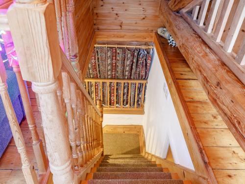 an overhead view of a staircase in a house at The Hayloft in Glossop