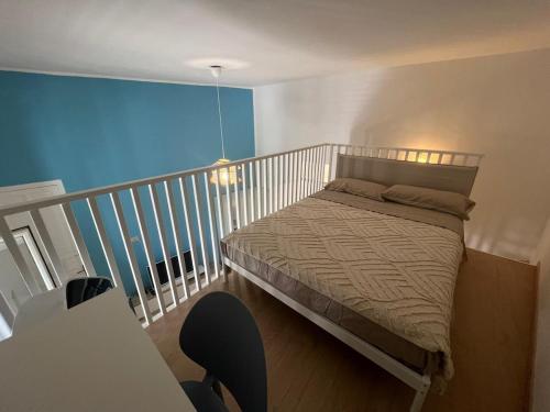Postel nebo postele na pokoji v ubytování Casa TreMar - Flat with roof top in Mondello