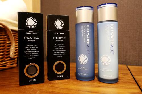 a group of three products sitting on a table at Hotel Cullinan Yongin in Yongin