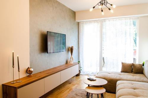 TV a/nebo společenská místnost v ubytování Sani Lux Suite