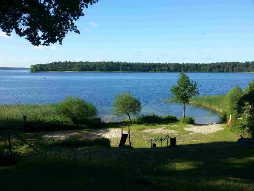 a view of a large body of water at Ferienhaus Barbara in Kittlitz