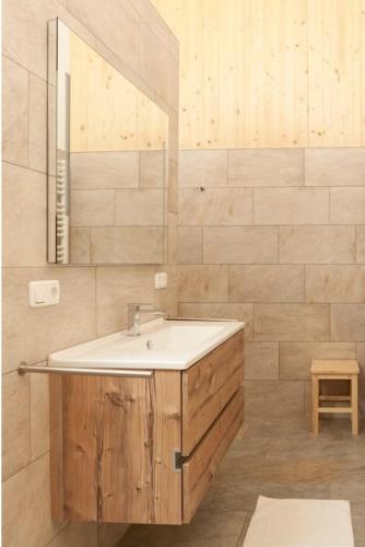 Ένα μπάνιο στο Gemütliche Chalets & Ferienhäuser mit Sauna am Ferienhof Schiegl im bayrischen Wald