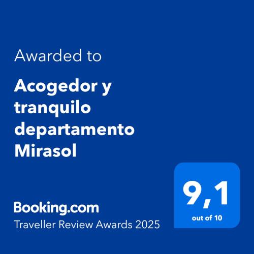 a blue text box with the words upgraded to acceptory trapezoidal pentarius at Acogedor y tranquilo departamento Mirasol in Algarrobo