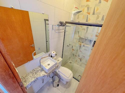Koupelna v ubytování Edificio Barros - Suítes Exclusivas