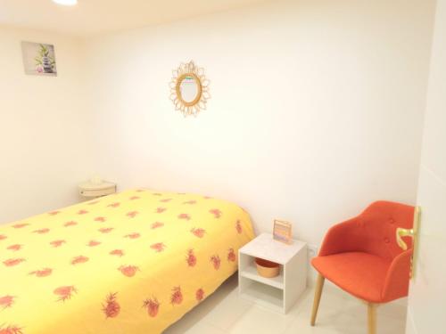 Ένα ή περισσότερα κρεβάτια σε δωμάτιο στο Proche gare, centre-ville et château de Blois