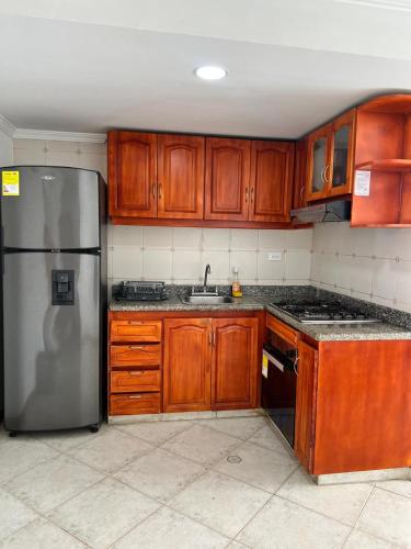 Kuchyň nebo kuchyňský kout v ubytování Rodadero Excelente Apartamento