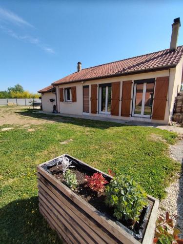 a garden in the yard of a house at Partout l'étang Montier en der in La Bouverie