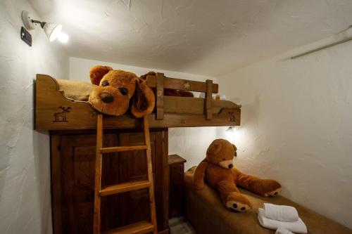 Palanda nebo palandy na pokoji v ubytování Chalet Maison Felix