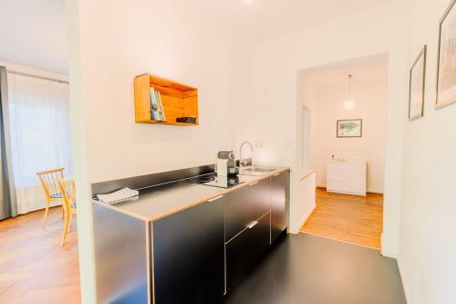 a kitchen with a sink and a counter top at SOON APT Nr 3 in Simmern