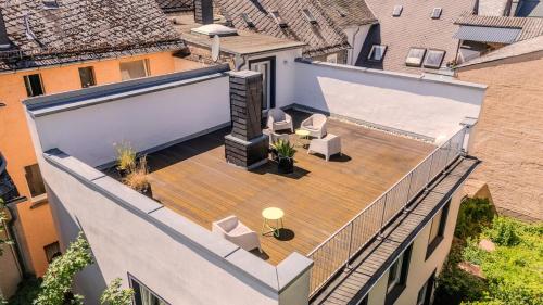 an aerial view of a balcony of a building at SOON APT Nr 5 in Simmern