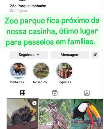 a screenshot of a zoo page with various animals at Sobreposta beira praia Lulumar in Itanhaém