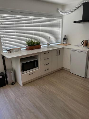 Η κουζίνα ή μικρή κουζίνα στο Sequoias on Berkshire - Studio Apartment