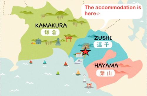 a map of kamchatka with the names of the cities at Marina blue zushi in Zushi